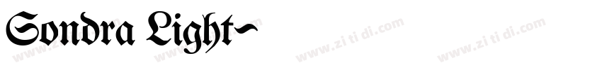Sondra Light字体转换